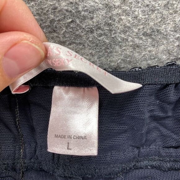 New Victoria's Secret Cami Top Women L Large Black Sleeveless Sweetheart Sleep - Picture 8 of 11